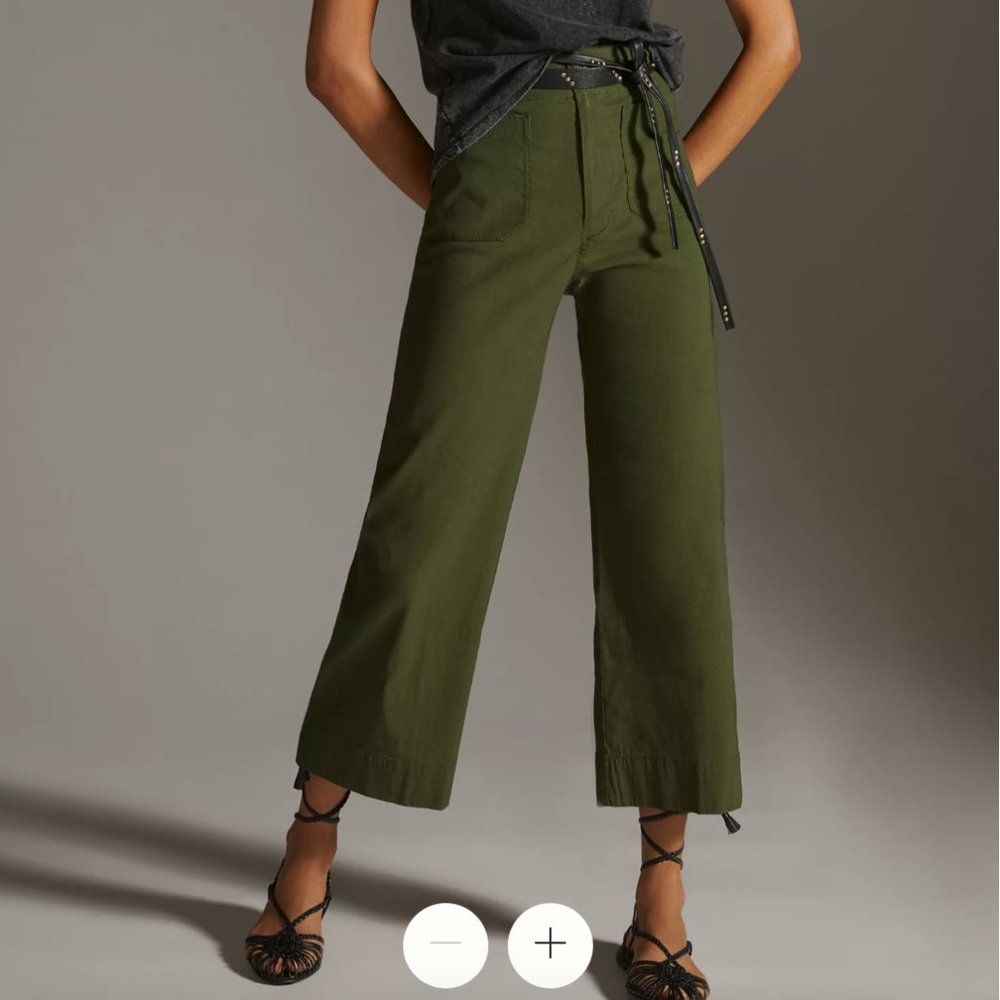 The Colette Cropped Wide-Leg Pants by Maeve